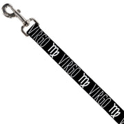 Dog Leash - Zodiac VIRGO/Symbol Black/White