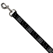 Dog Leash - Zodiac LIBRA/Constellation Black/White