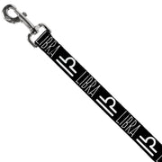Dog Leash - Zodiac LIBRA/Symbol Black/White