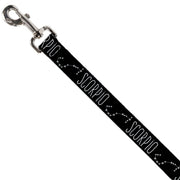Dog Leash - Zodiac SCORPIO/Constellation Black/White
