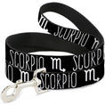 Load image into Gallery viewer, Dog Leash - Zodiac SCORPIO/Symbol Black/White
