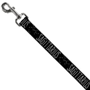 Dog Leash - Zodiac SAGITTARIUS/Constellation Black/White