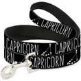 Load image into Gallery viewer, Dog Leash - Zodiac CAPRICORN/Constellation Black/White
