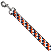 Dog Leash - Checker Navy/Orange/White