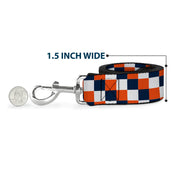 Dog Leash - Checker Navy/Orange/White