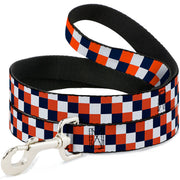 Dog Leash - Checker Navy/Orange/White