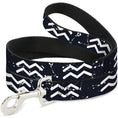 Load image into Gallery viewer, Dog Leash - Zodiac Aquarius Symbol/Constellations Black/White
