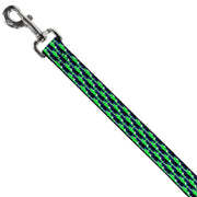 Dog Leash - Abstract Scribble Black/Blue/Neon Green