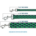 Load image into Gallery viewer, Dog Leash - Abstract Scribble Black/Blue/Neon Green

