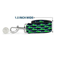 Load image into Gallery viewer, Dog Leash - Abstract Scribble Black/Blue/Neon Green
