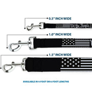 Dog Leash - Americana Flag/WE THE PEOPLE Black/White