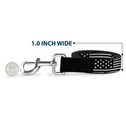 Dog Leash - Americana Flag/WE THE PEOPLE Black/White