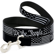 Dog Leash - Americana Flag/WE THE PEOPLE Black/White