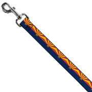 Dog Leash - Arizona Flag Red/Yellow/Gold/Blue