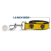 Dog Leash - Brown Bear Repeat Yellow