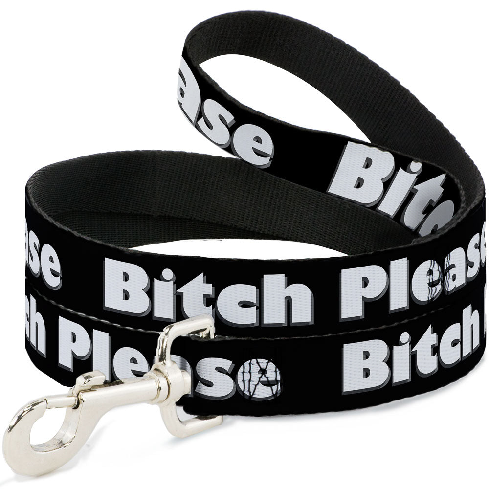 Buckle-Down Dog Leash - BITCH PLEASE Black/White