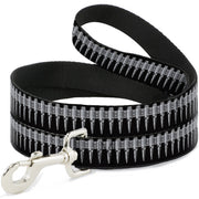 Dog Leash - Printed Bullets Pattern Black/Gray
