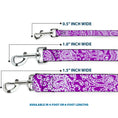 Load image into Gallery viewer, Dog Leash - Bandana/Skulls Purple/White
