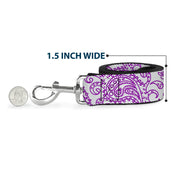 Dog Leash - Bandana/Skulls White/Purple