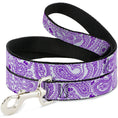 Load image into Gallery viewer, Dog Leash - Bandana/Skulls White/Purple
