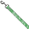 Load image into Gallery viewer, Dog Leash - Bandana/Skulls White/Irish Green
