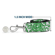 Dog Leash - Bandana/Skulls White/Irish Green