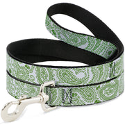 Dog Leash - Bandana/Skulls White/Irish Green
