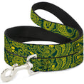 Load image into Gallery viewer, Dog Leash - Bandana/Skulls Green/Gold
