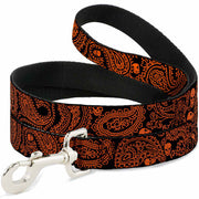 Dog Leash - Bandana/Skulls Black/Orange