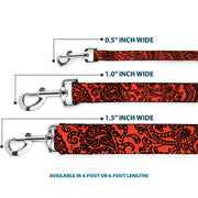 Dog Leash - Bandana/Skulls Orange/Black