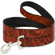 Dog Leash - Bandana/Skulls Orange/Black