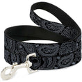 Load image into Gallery viewer, Dog Leash - Bandana/Skulls Black/Silver

