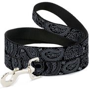 Dog Leash - Bandana/Skulls Black/Silver