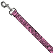 Dog Leash - Bandana/Skulls Pink/Black