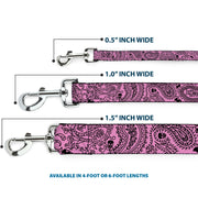 Dog Leash - Bandana/Skulls Pink/Black