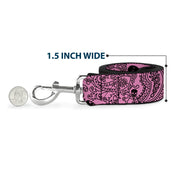 Dog Leash - Bandana/Skulls Pink/Black