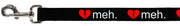 Dog Leash - Broken Heart MEH Black/Red/White