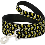 Dog Leash - Banana Peeled w/Sunglasses Black/Yellow