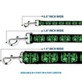 Load image into Gallery viewer, Dog Leash - BD Skulls w/Wings Black/Green
