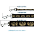 Load image into Gallery viewer, Dog Leash - BD Skulls w/Wings Black/Tan
