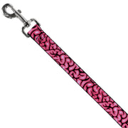 Dog Leash - Brains Black/Pink