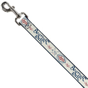 Dog Leash - BD AUTHENTIC SEATBELT BELT White/Blue/Red