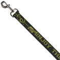 Load image into Gallery viewer, Dog Leash - BD Winged Skull ENJOY THE RIDE Olive/Lime Green
