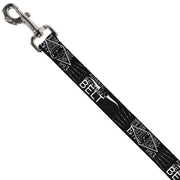 Dog Leash - BD AUTHENTIC SEATBELT BELT NY-LA Black/White