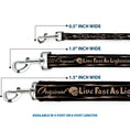 Load image into Gallery viewer, Dog Leash - BD Skull LIVE FAST AS LIGHTNING Black/Light Orange
