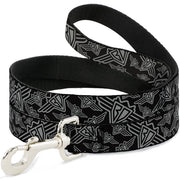Dog Leash - BD Logo Scattered Black/Gray