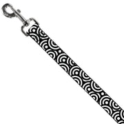 Dog Leash - Bullseye Stacked Black/White