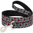 Load image into Gallery viewer, Dog Leash - Bullseye Stacked Black/White/Red
