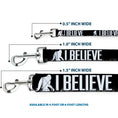 Load image into Gallery viewer, Dog Leash - Bigfoot Silhouette I BELIEVE Black/Gray/White
