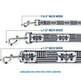Load image into Gallery viewer, Dog Leash - BD Logo/American Stripe Flag White/Black
